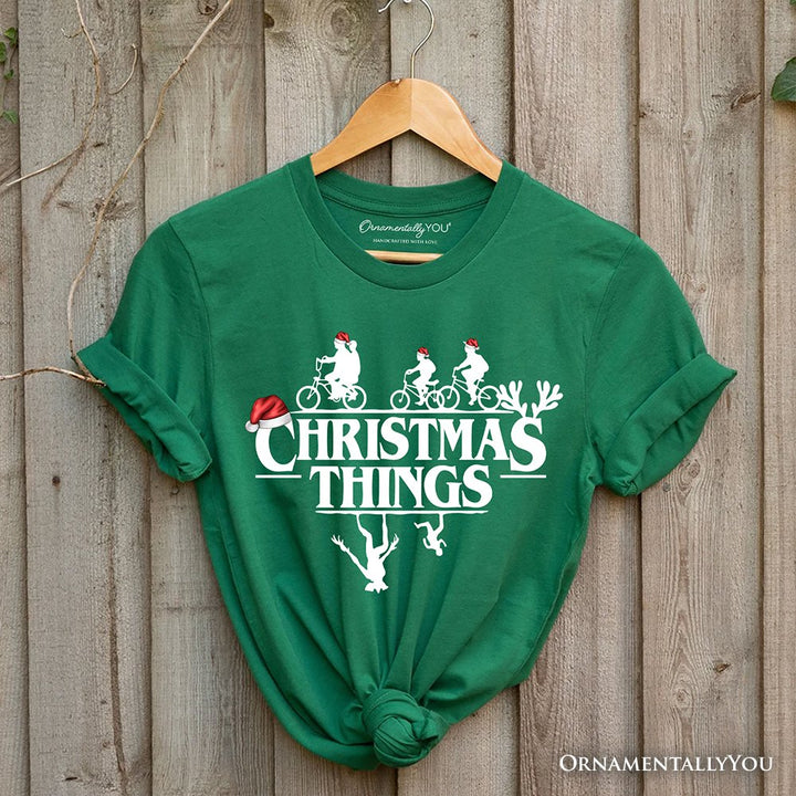 Christmas Things Retro T-Shirt, Handmade Soft Holiday Tee T-Shirts OrnamentallyYou Evergreen XS 