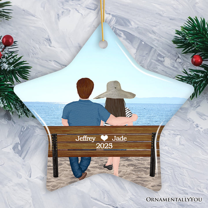 Couple at Lake Personalized Ornament