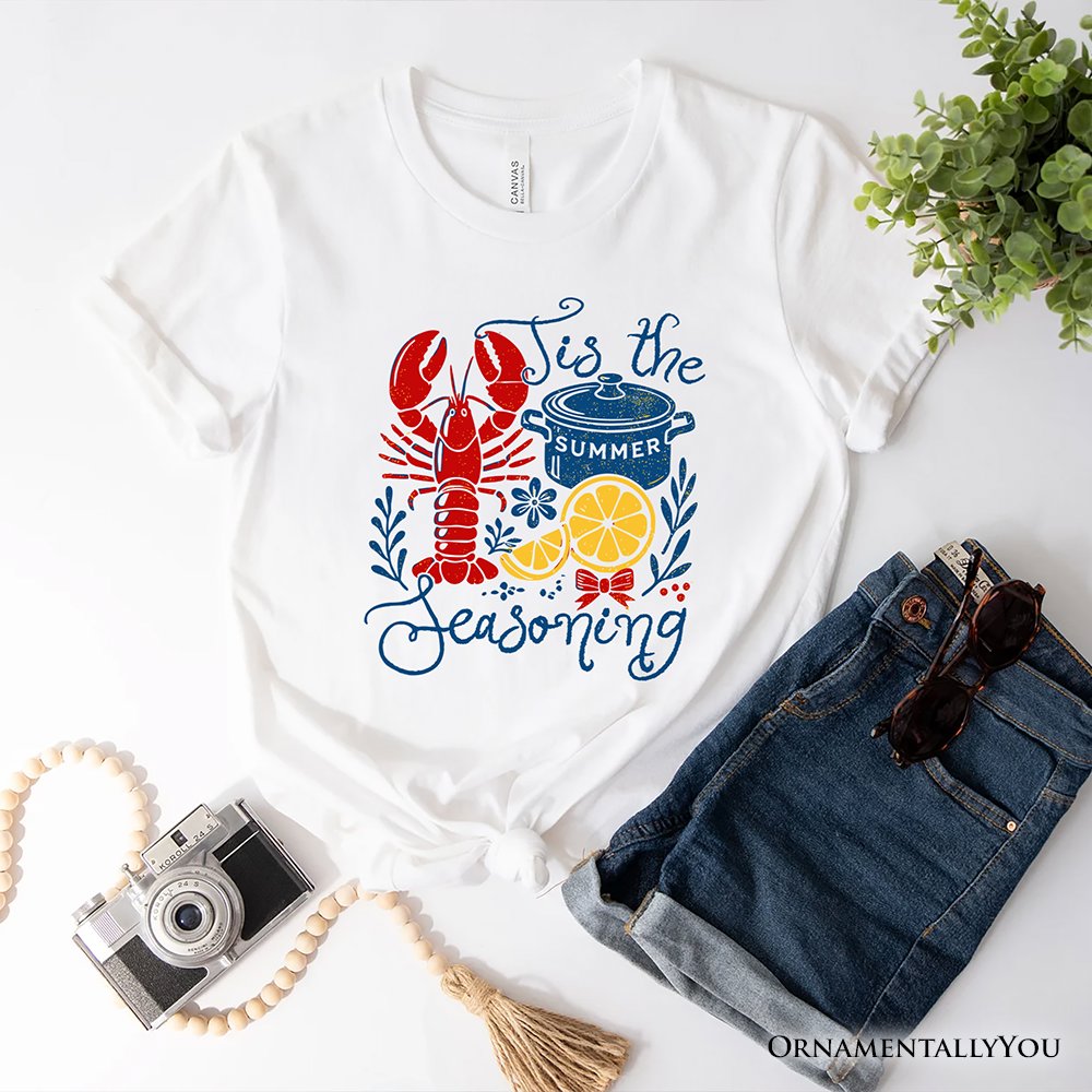 Crawfish Boil Season Summer T-Shirt, Seafood Funny Retro Tee T-Shirts OrnamentallyYou White XS 