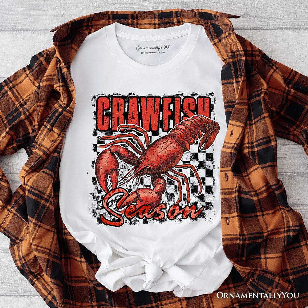 Crawfish Season Retro T-Shirt, Vintage Southern Seafood Tee