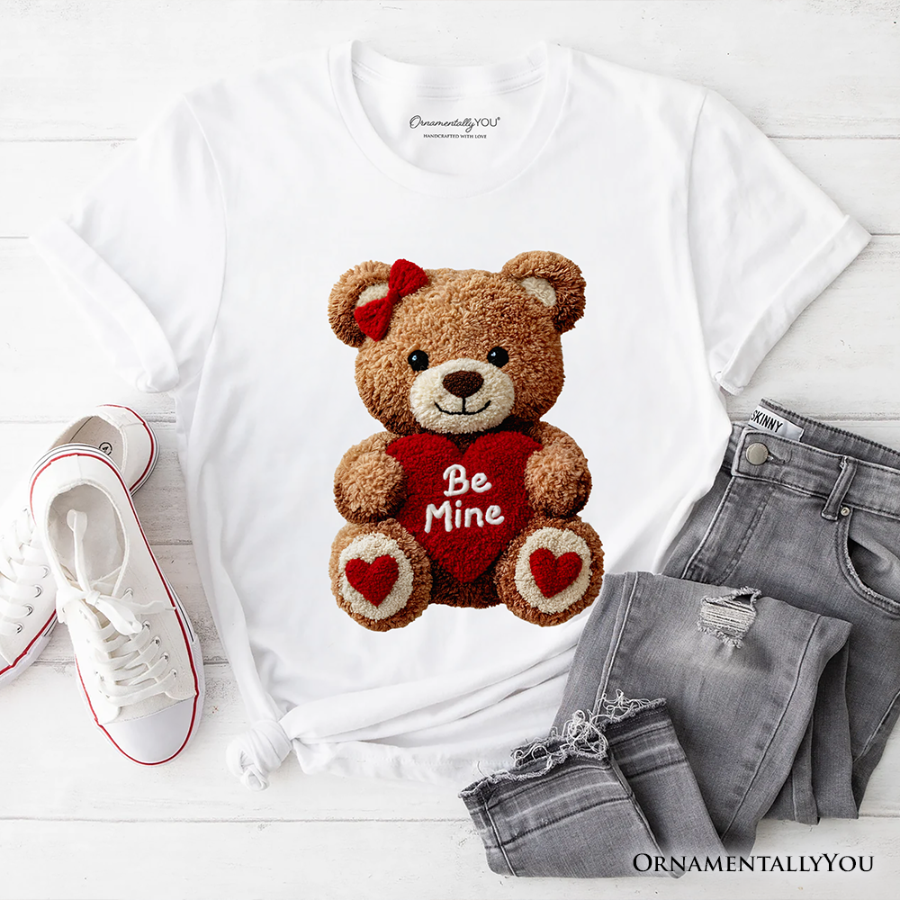 Cute Bear Toy Be Mine Valentine T-Shirt, Love Coquette Tee