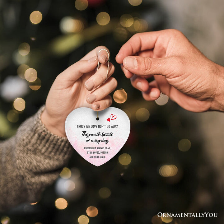 Forever by Our Side Ornament, Christmas Memorial Gift for Loved Ones Ceramic Ornament OrnamentallyYou 