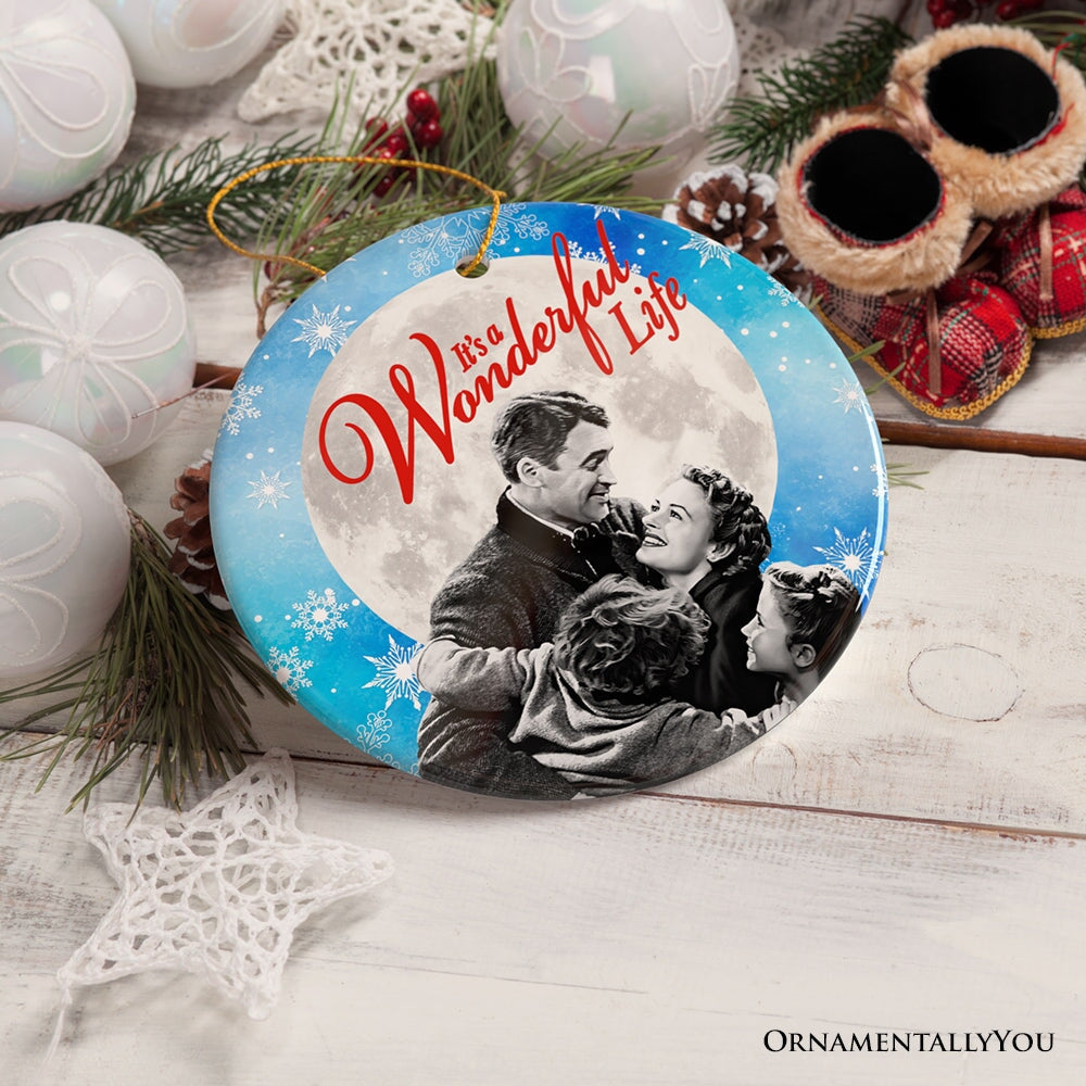 Full Moon Holiday Edition It’s a Wonderful Life Movie Christmas Ornament Ceramic Ornament OrnamentallyYou 