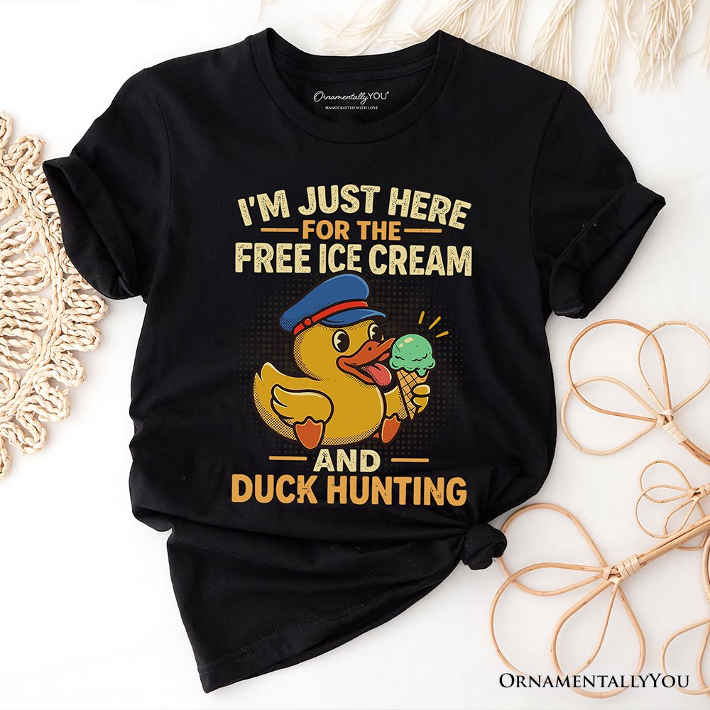Funny Resin Duck Cruise T-Shirt, Ice Cream And Duck Hunter Vacation Tee T-Shirts OrnamentallyYou Black XS 
