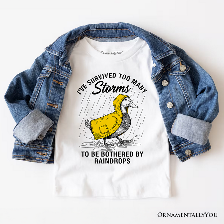 Goose Motivational T-Shirt, Survived Too Many Storms Funny Quote Tee