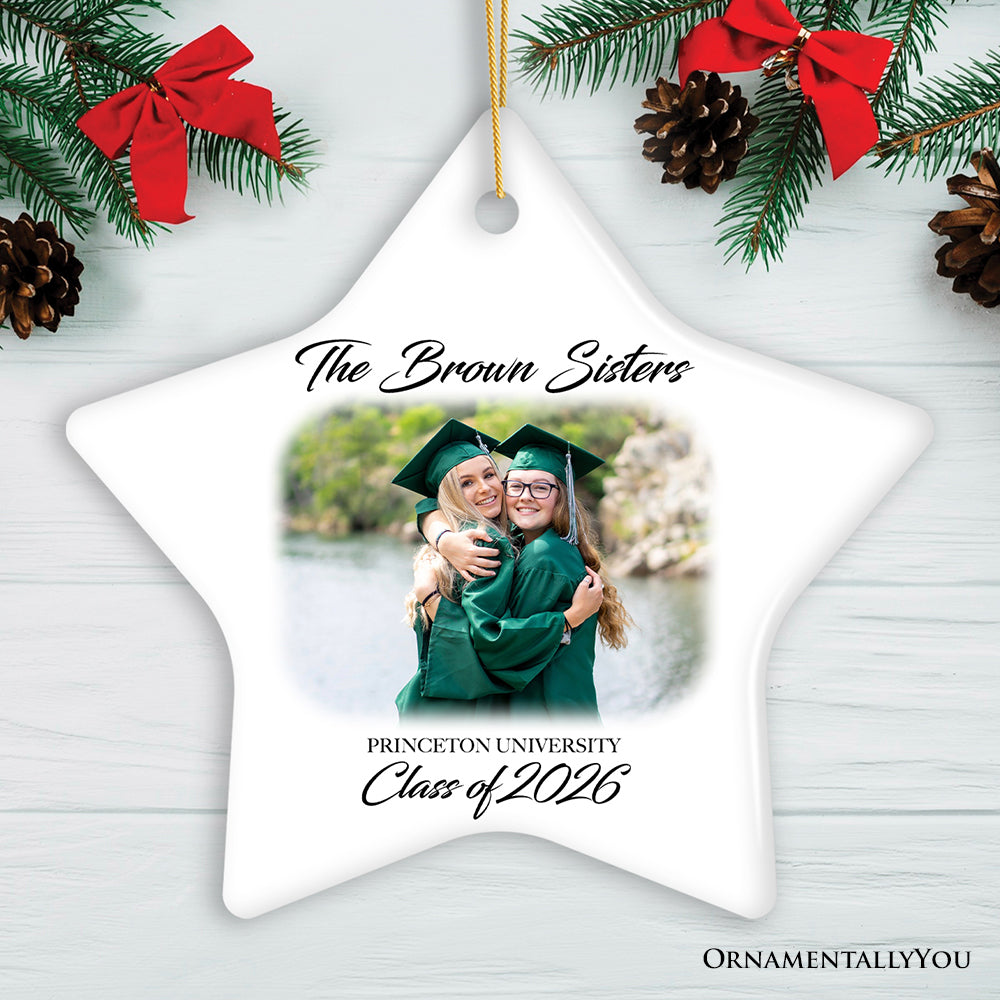 Graduation Image Upload Christmas Ornament, High School and College Class Graduate Gift