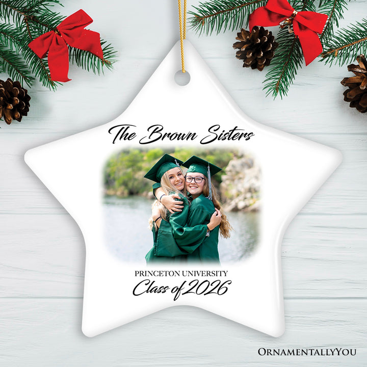 Graduation Image Upload Christmas Ornament, High School and College Class Graduate Gift