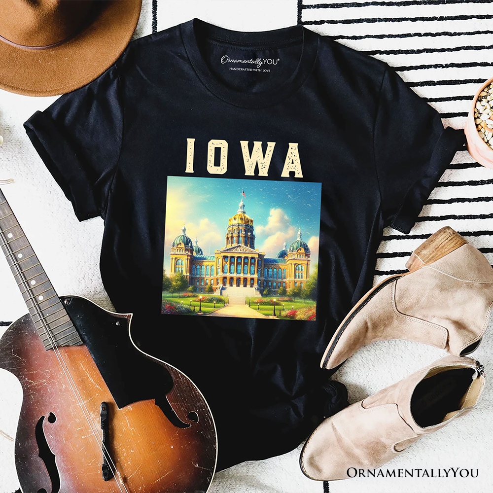 Grand Iowa State Capitol T-Shirt, Midwest Architectural Landmark Tee and Travel Souvenir