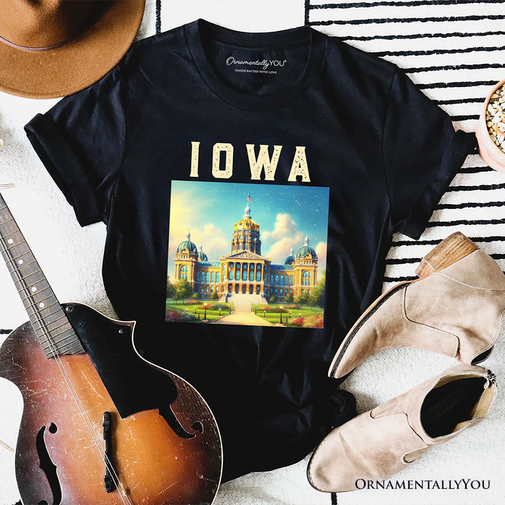 Grand Iowa State Capitol T-Shirt, Midwest Architectural Landmark Tee and Travel Souvenir