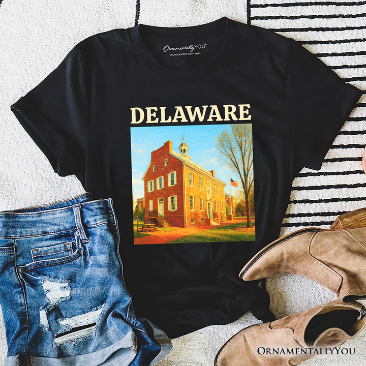 Historic Delaware Old State House T-Shirt, Colonial Landmark Tee and Mid-Atlantic Souvenir