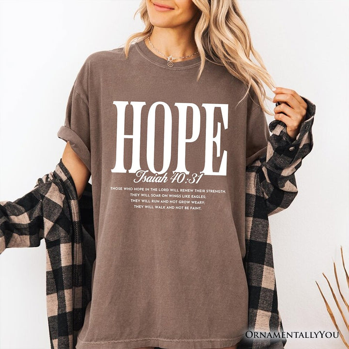 Hope Isaiah 40:31 Christian T-Shirt, Faith Scripture Encouragement Tee T-Shirts OrnamentallyYou 