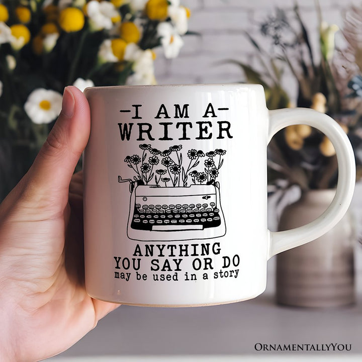 I Am A Writer Personalized Mug, Book Lover Gift With Custom Name Personalized Ceramic Mug OrnamentallyYou 