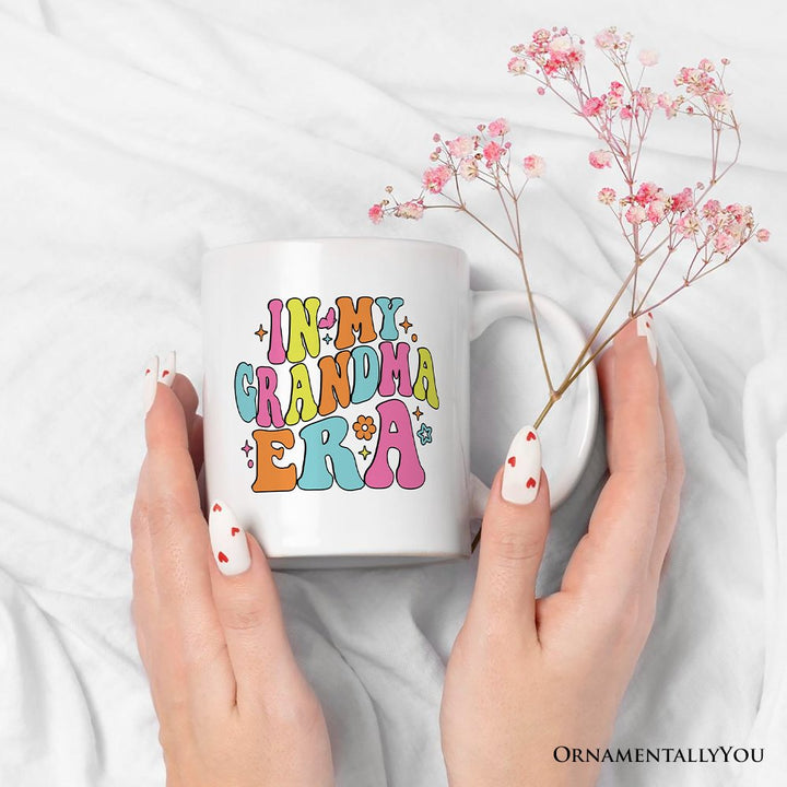 In My Grandma Era Personalized Mug, Groovy Grandma Gift With Custom Name Personalized Ceramic Mug OrnamentallyYou 