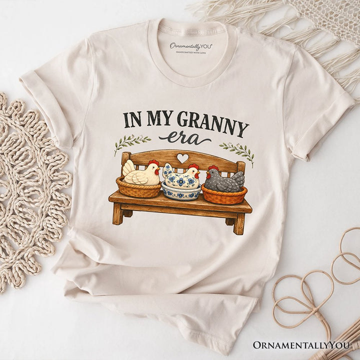 In My Granny Era Chicken Vintage T-Shirt, Cozy Farmhouse Country Grandma Tee T-Shirts OrnamentallyYou Natural XS 