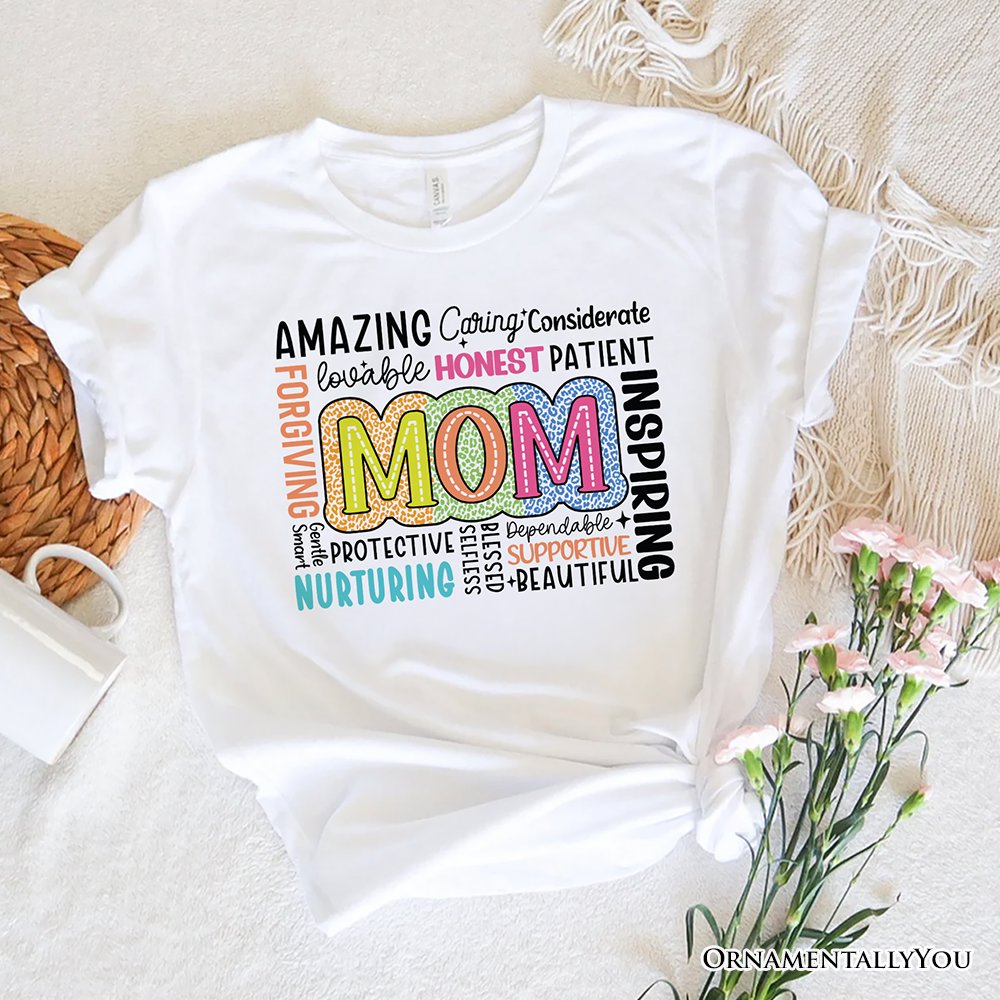 Inspirational Mom Life T-Shirt, White Stylish Casual Women's Tee T-Shirts OrnamentallyYou White XS 