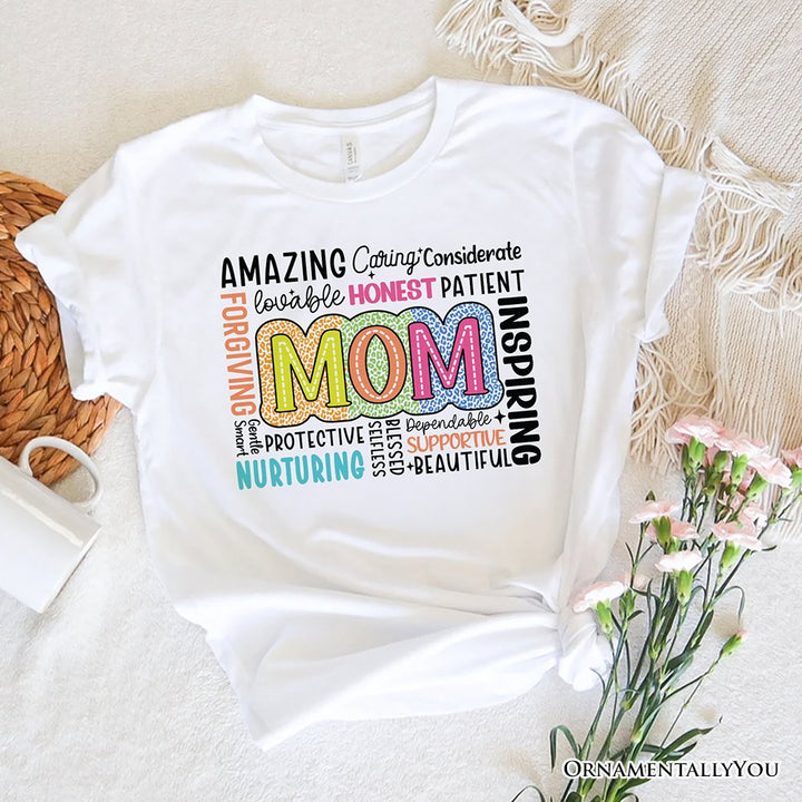 Inspirational Mom Life T-Shirt, White Stylish Casual Women's Tee T-Shirts OrnamentallyYou White XS 