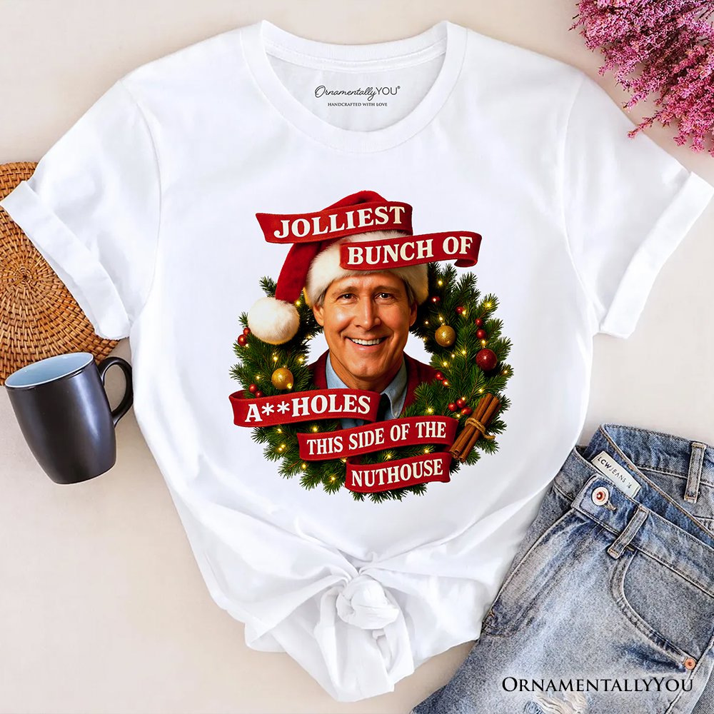Jolliest Bunch of Assholes T-Shirt, Griswold’s Family Christmas Vacation Tee T-Shirts OrnamentallyYou White XS 