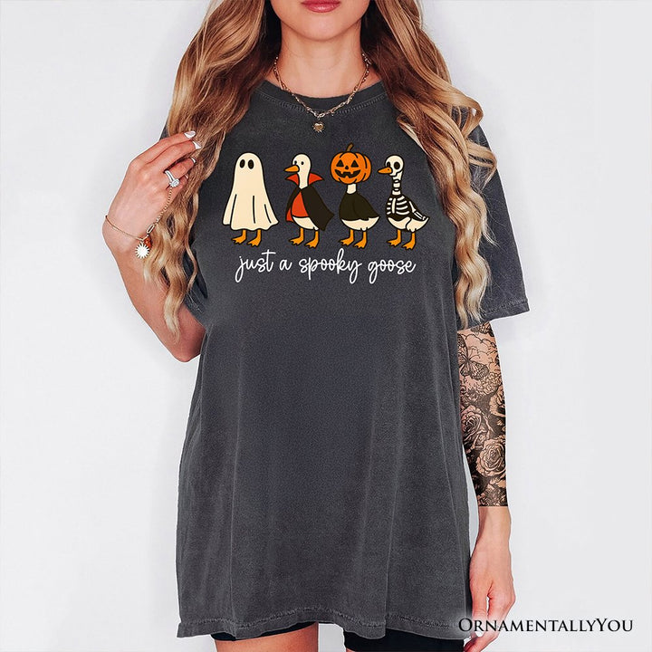 Just a Spooky Goose T-Shirt, Funny Halloween Costumes Tee T-Shirts OrnamentallyYou 