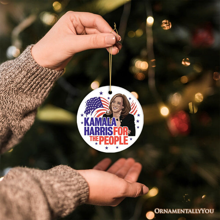 Kamala Harris for the People 2024 Election Ornament, Gift for Democratic Supporter OrnamentallyYou 