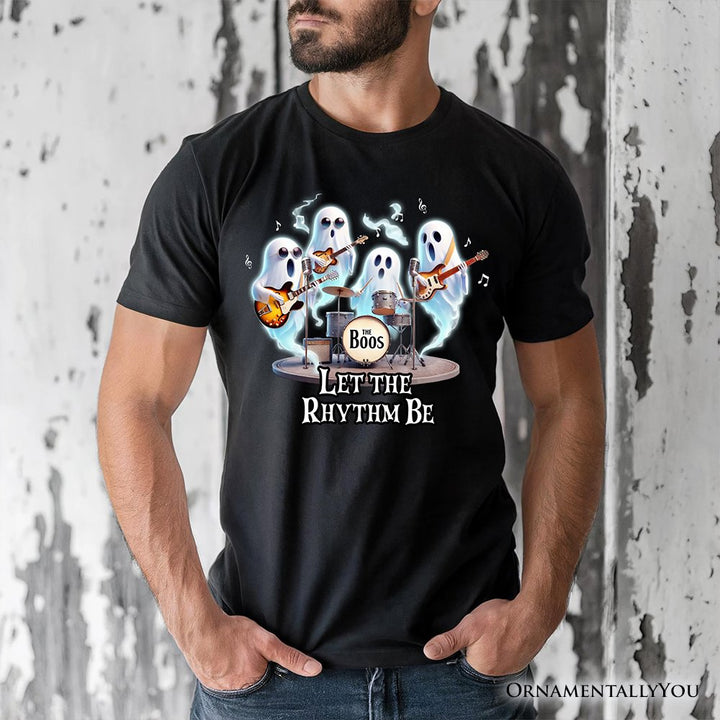 Let the Rhythm Be Ghost Band T-Shirt, Whimsical Music Tee for Guitar Rock Style People T-Shirts OrnamentallyYou 