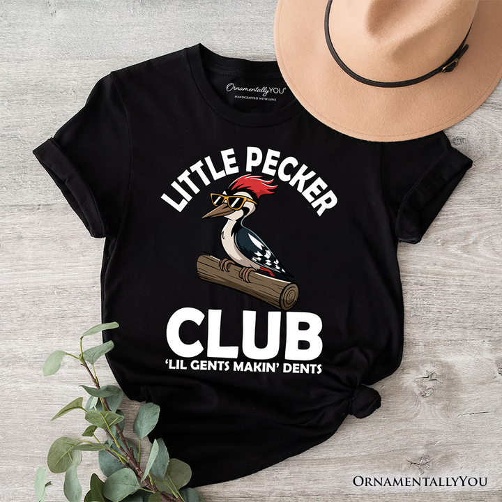 Little Pecker Club T-Shirt, Funny Sarcastic Woodpecker Tee