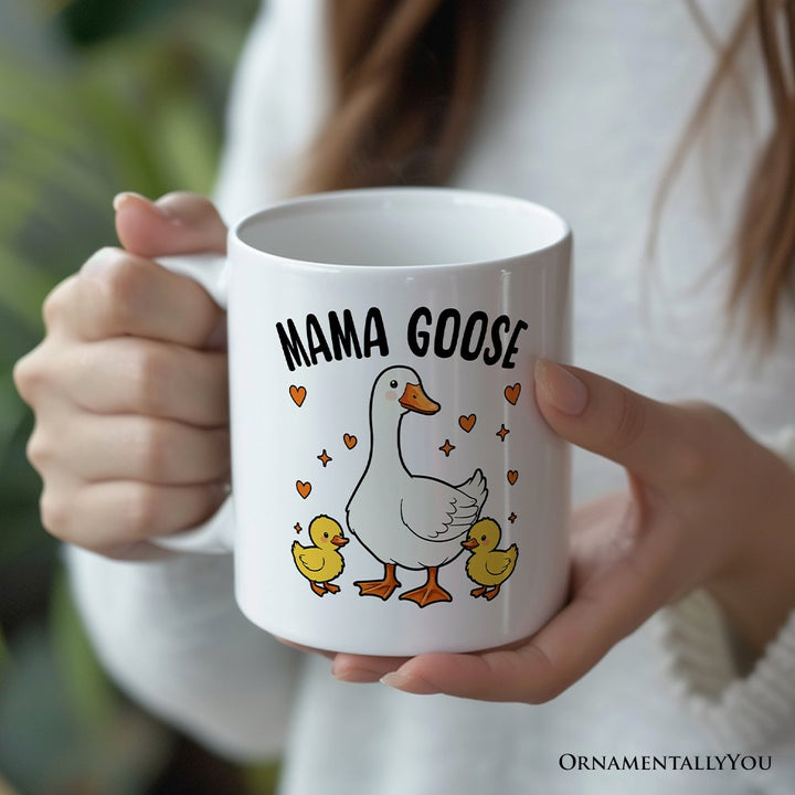 Mama Goose Personalized Mug, Mother Gift With Custom Name Personalized Ceramic Mug OrnamentallyYou 