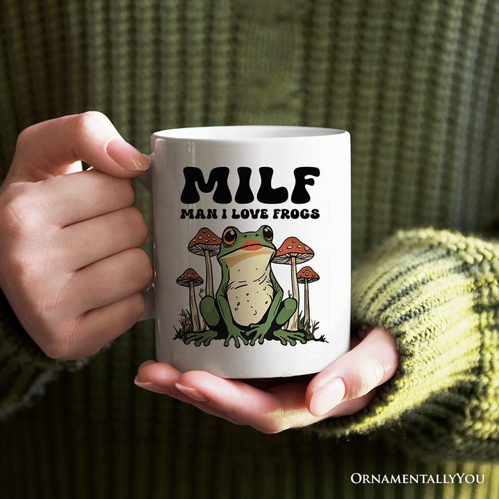 Man I Love Frogs Personalized Mug, Mother Gift With Custom Name