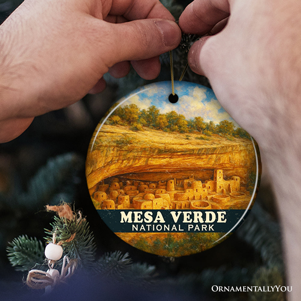 Mesa Verde National Park Ornament, Colorado Cliff Dwellings Ancient Ruins Christmas Keepsake and Historic Travel Souvenir