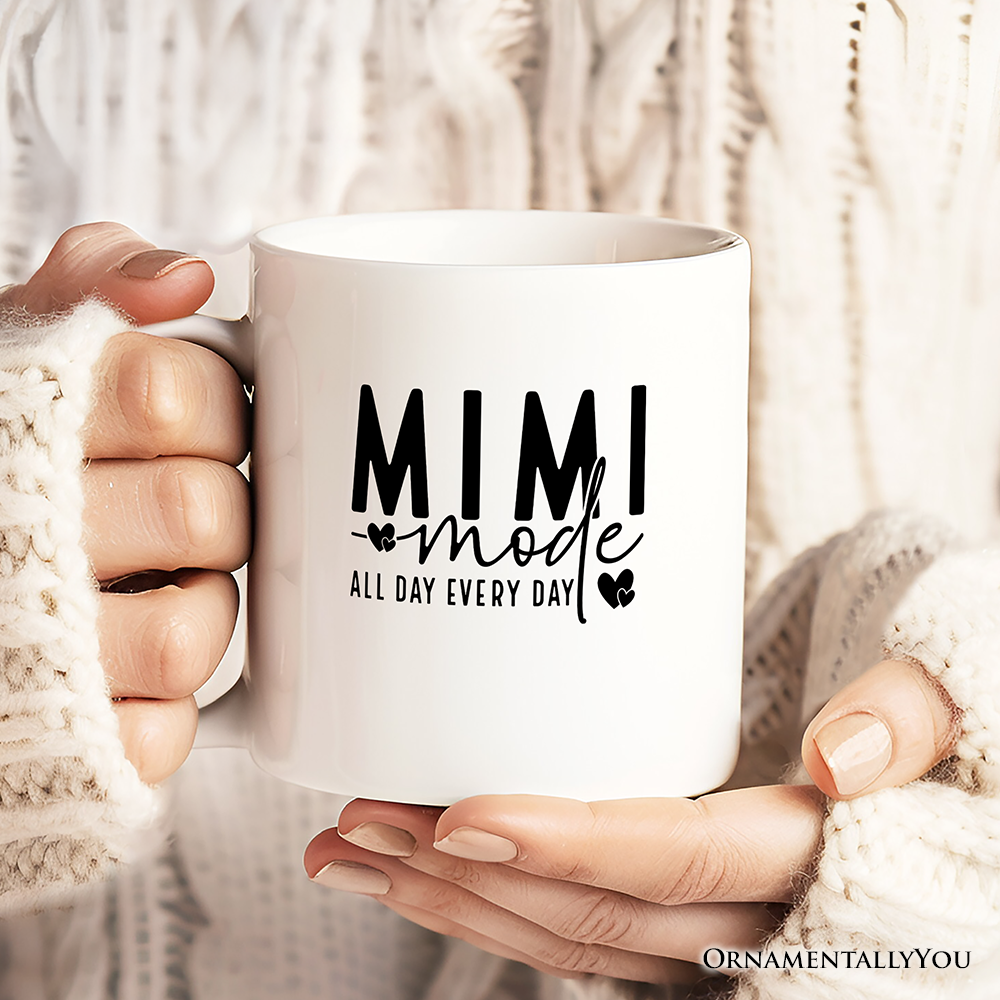 Mimi Mode Personalized Mug, All Day Every Day Grandma Gift With Custom Name