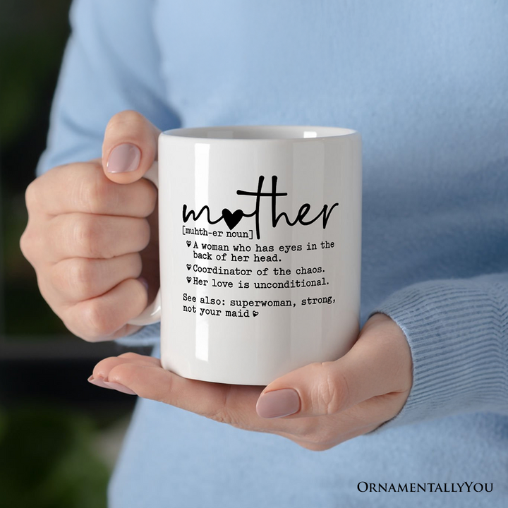 Mother Definition Personalized Mug, Inspirational Mother Gift With Custom Name