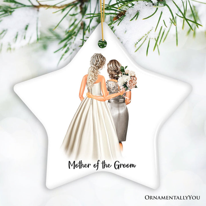 Mother and Daughter Wedding Bride Personalized Gift Ornament Ceramic Ornament OrnamentallyYou Star 