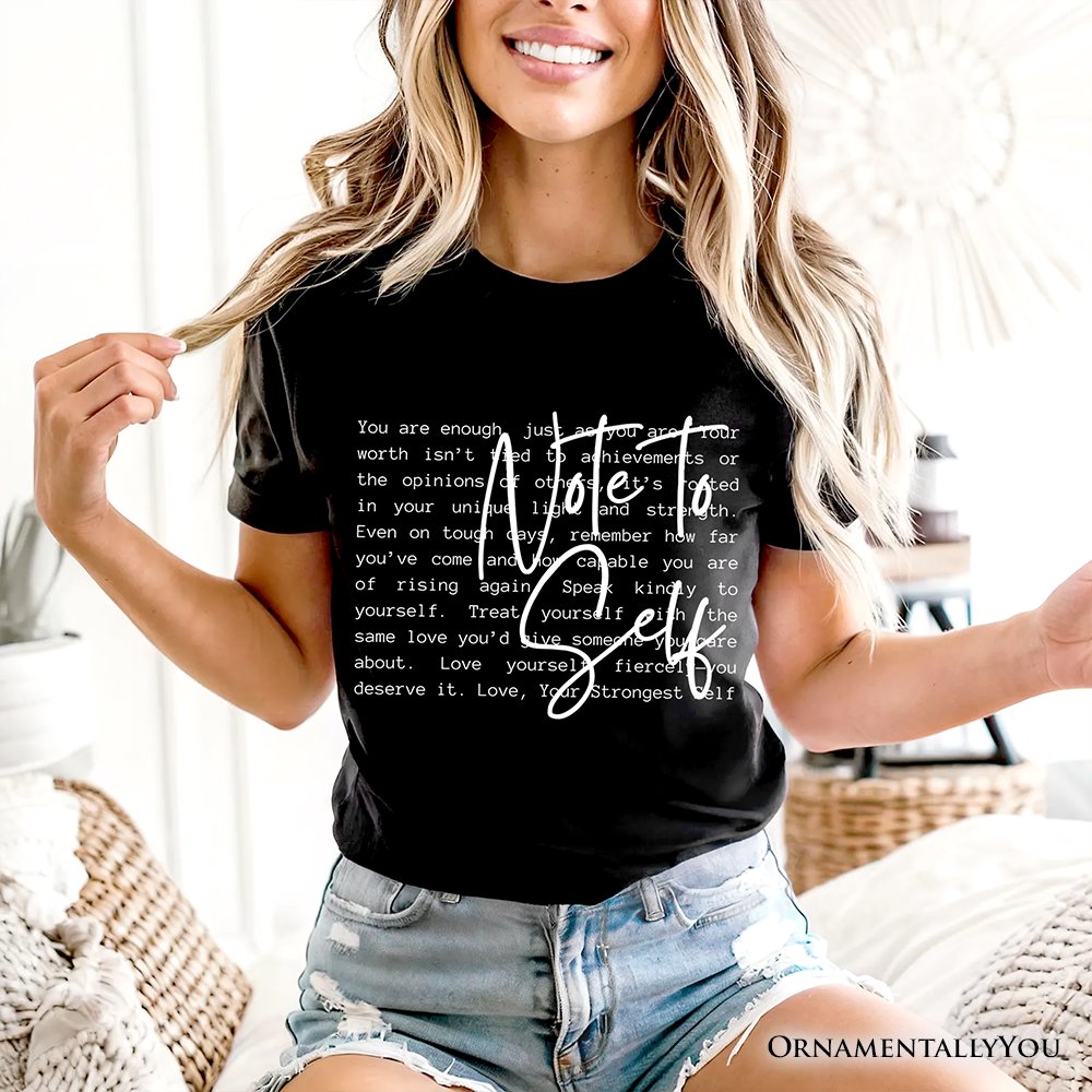 Note To Self Mental Health T-Shirt, Motivational Definition Tee T-Shirts OrnamentallyYou 