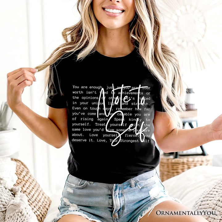 Note To Self Mental Health T-Shirt, Motivational Definition Tee T-Shirts OrnamentallyYou 