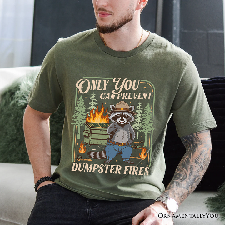 Only You Can Prevent Funny Dumpster Raccoon T-Shirt, Vintage Meme Tee