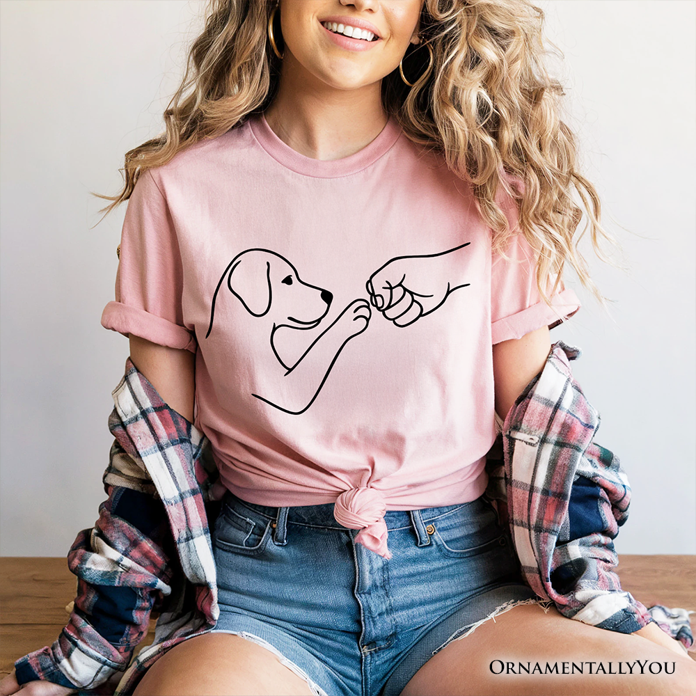 Paw Friends Minimalist Line Art Dog T-Shirt, Cute Dog Parents Tee