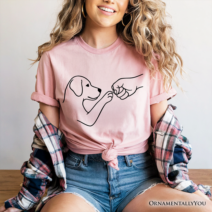 Paw Friends Minimalist Line Art Dog T-Shirt, Cute Dog Parents Tee