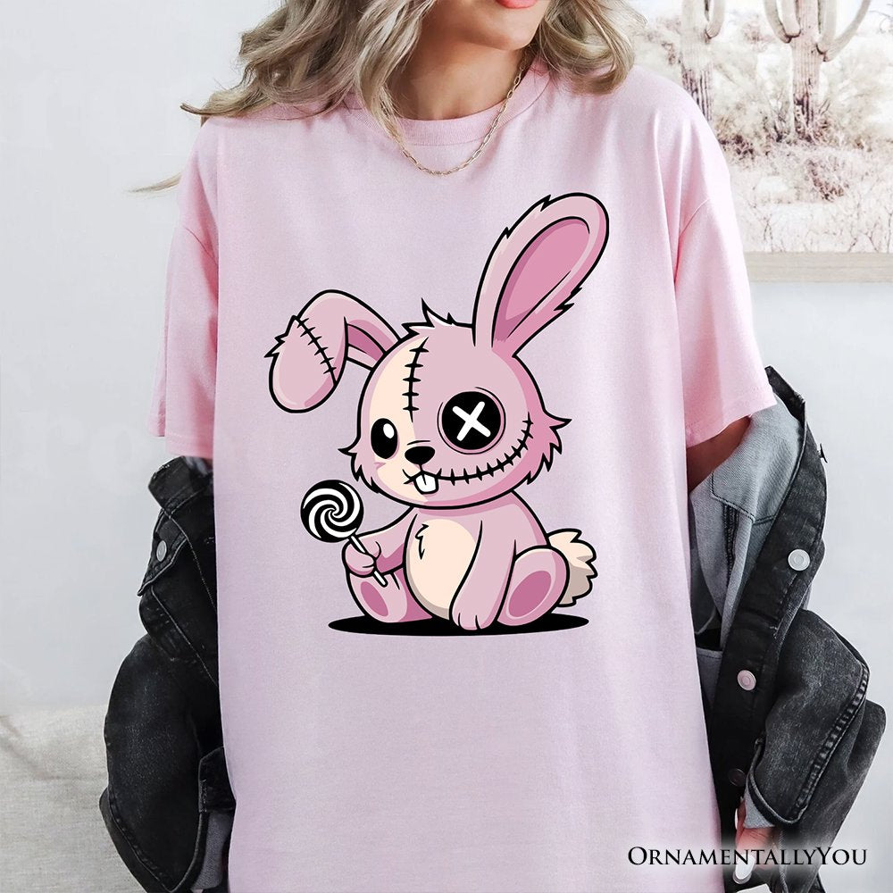Pink Zombies Bunny Cute T-Shirt, Cute Gothic Halloween Tee T-Shirts OrnamentallyYou 
