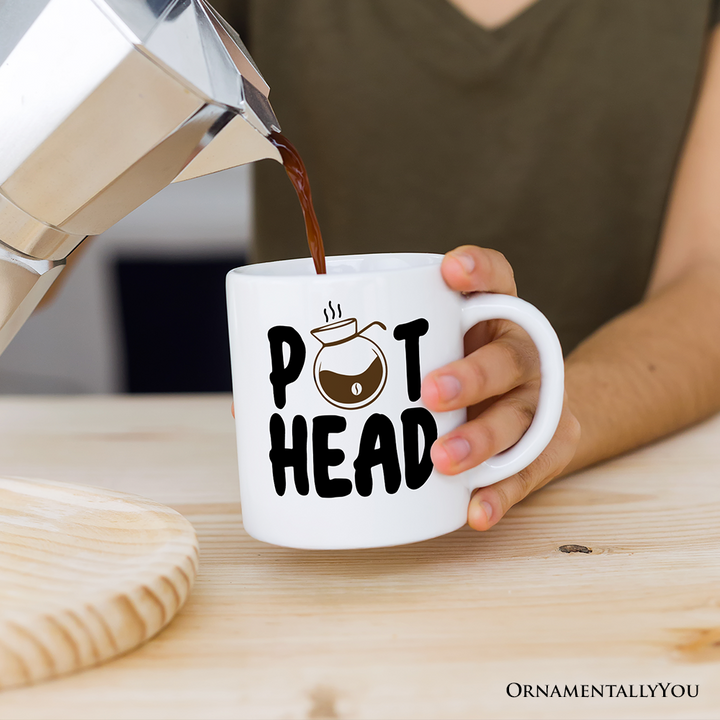 Pot Head Personalized Mug, Funny Coffee Lover Gift With Custom Name