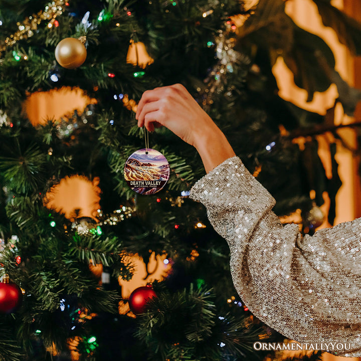 Radiant Death Valley National Park Ornament, California Canyon View Christmas Decor and Adventure Souvenir