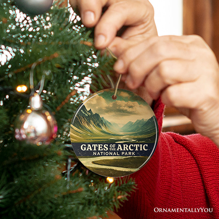 Remote Gates of the Arctic National Park Ornament, Alaska Untamed Wilderness Valley Christmas Gift and Arctic Adventure Keepsake