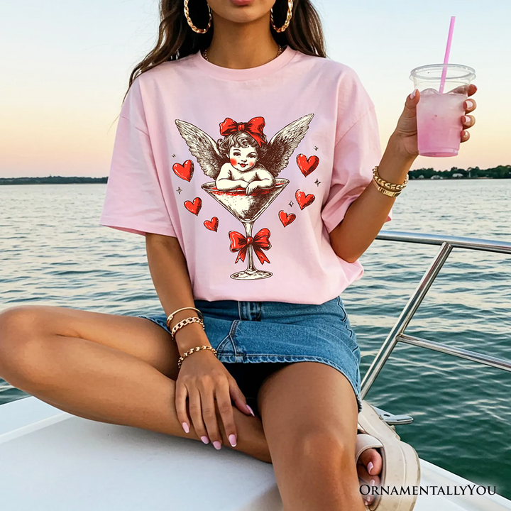 Retro Coquette Cupid Valentine T-Shirt, Galentine Tee