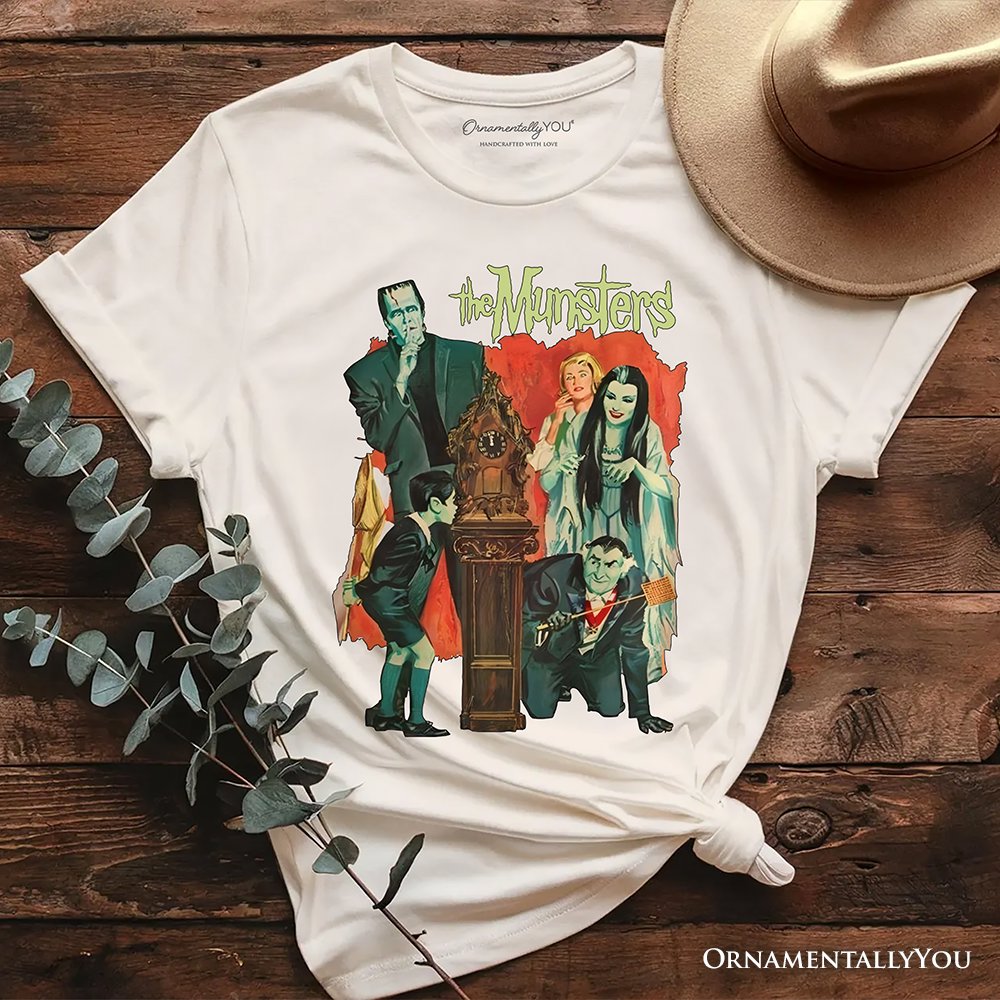 Retro Monster Family Sitcom T-Shirt, Horror Halloween Tee T-Shirts OrnamentallyYou Natural XS 