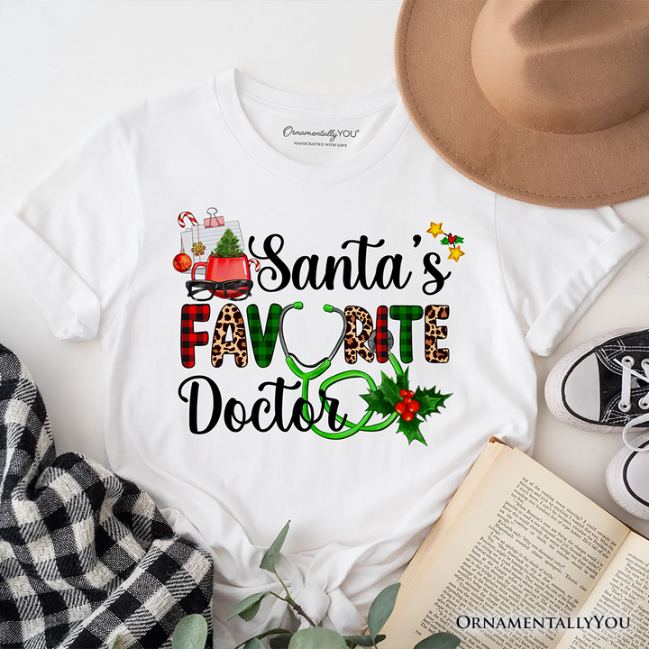 Santa’s Favorite Doctor T-Shirt, Classic Christmas Tee