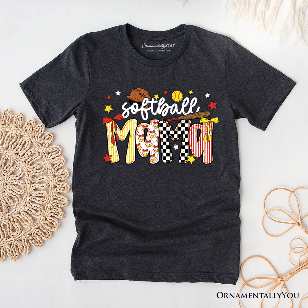 Softball Mama Game Day T-Shirt, Retro Sports Mom Tee