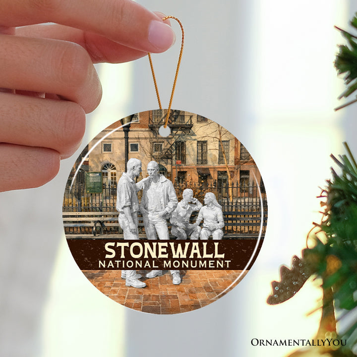 Stonewall National Monument Ornament, New York Historic Landmark Pride Tribute Christmas Keepsake and Travel Souvenir