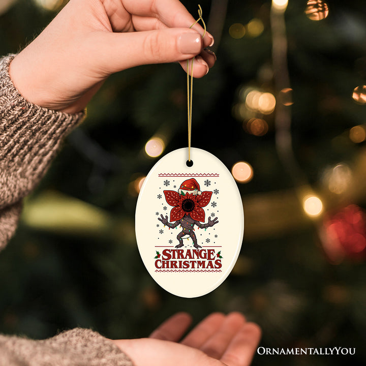 Strange Christmas Retro Ornament, Demon Plant Gift for Horror Lovers