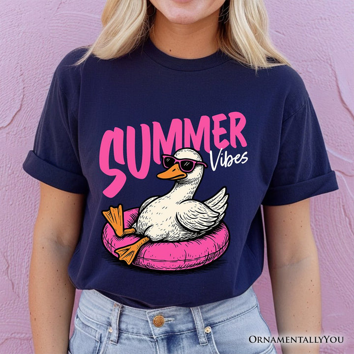 Summer Vibes Goose T-Shirt, Funny Beach Vacation Tee T-Shirts OrnamentallyYou 