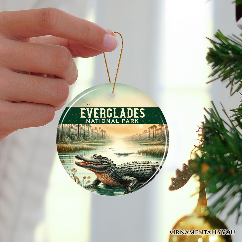 Tranquil Everglades National Park Ornament, Florida Swamp Scene Christmas Gift and Travel Souvenir