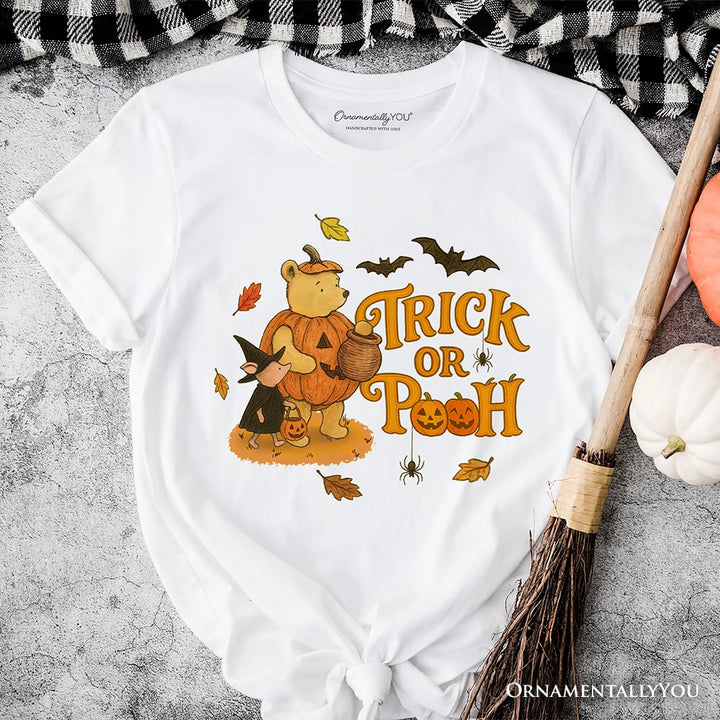 Trick or Treat Winnie-the-Pooh T-Shirt, 1926 A.A. Milne Vintage Halloween Friends Tee T-Shirts OrnamentallyYou White XS 