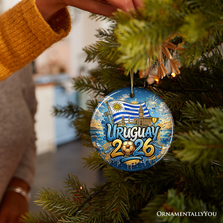 Uruguay 2026 Soccer Cup Global Championship Ornament, Fans Football Gift and Tree Decor